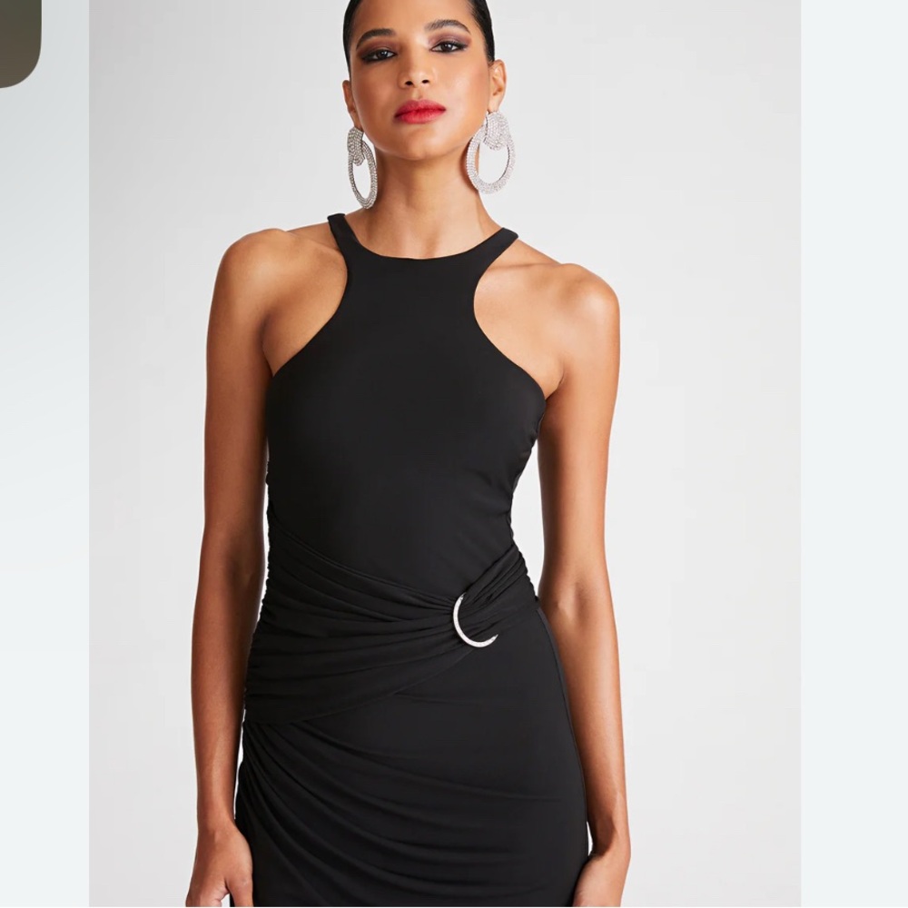 Sz 16 Original Red Label Halston Gown Serial Number Sewed On Gown.